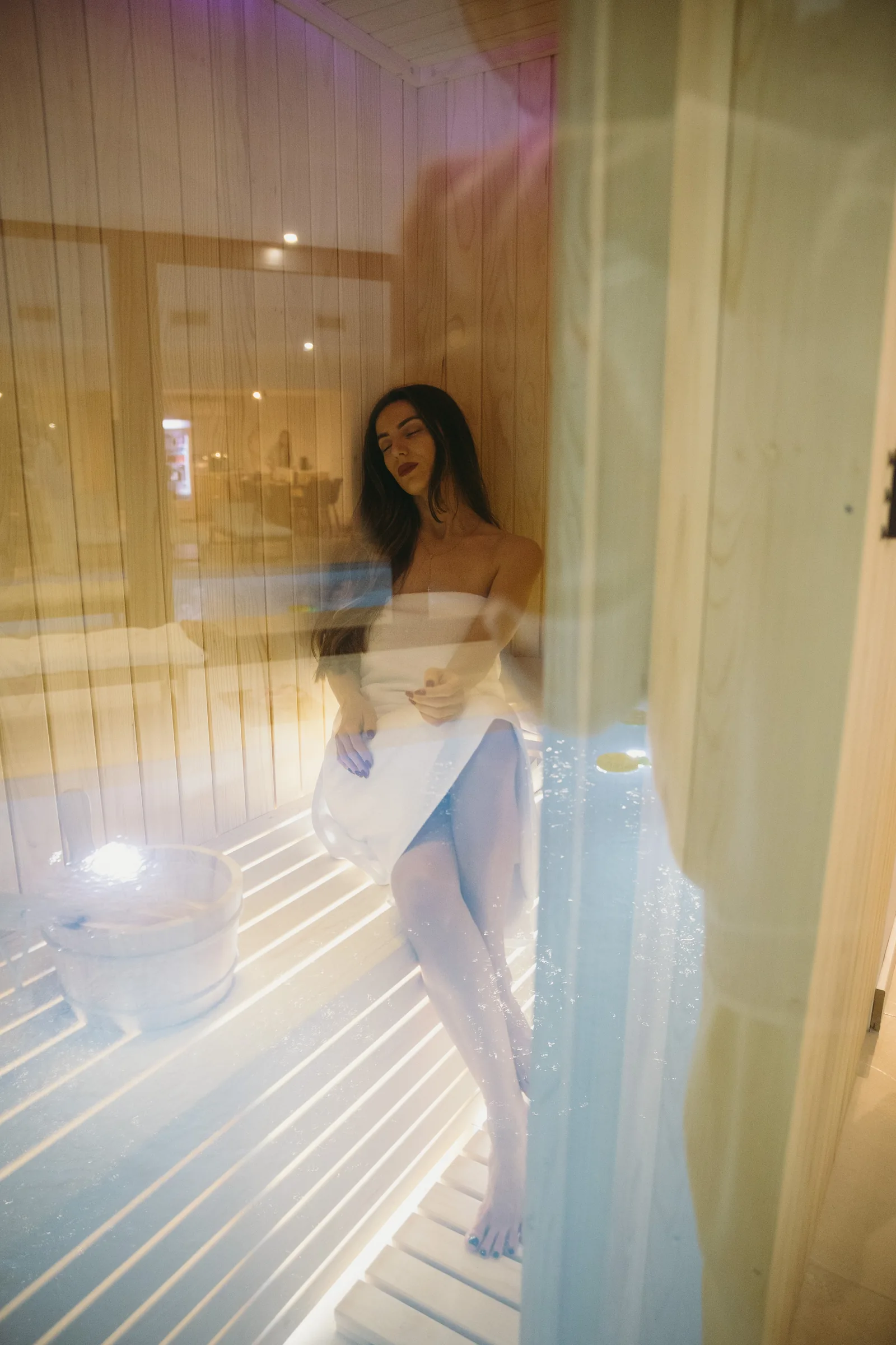 Finska sauna uz bazen